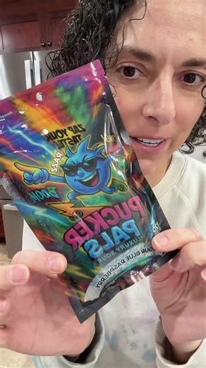 Pucker Pals Sour Candy - 5 Pack Blue Raspberry Extreme Gummy Candy Sour Strips, Bold Sweet & Sour Belts, Gummies @Pucker Pals # Pals #puckerpals #sourcandy #sourcandyribbons #gummycandy