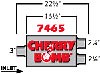 Cherry Bomb 7465: PRO MUFFLER C/DUAL 3 - 2.25 - JEGS