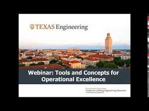 Tools and Concepts for Operational Excellence Achievement!