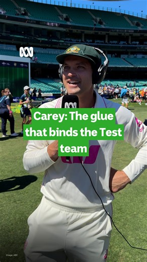 “There're so many great characters” and Alex Carey is the one that binds them all. Alex Carey joined Grandstand at Stumps after the end of the Sydney Test and Stuart Clark wanted to take a moment to complement him 🥹 Catch every ball this summer. Live and ad-free on ABC Radio and ABC listen: https://abc.net.au/listen/live/sport Follow along with the live blog: https://ab.co/49sZeUS | ABC Sport