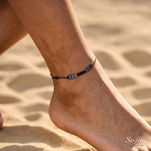 Hematite Anklet Bracelet, Genuine Healing Stone, Beaded Dainty Anklet, Beach Jewelry, Stackable Delicate Waterproof Anklet Gift for Her - Etsy