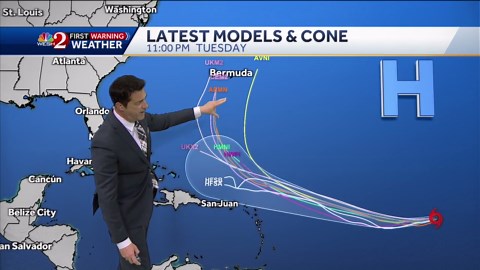 Tracking Tropical Storm Erin and the latest track