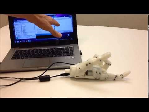 3D printed robotic, prosthetic hand InMoov