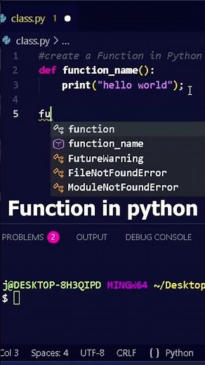how to create function in Python