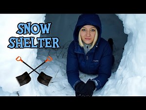 Building a Snow Shelter in Winter Forest | Outdoor cooking | Quinzee