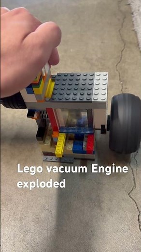 Lego vacuum engine explosion. #lego #legoengine #automobile #lve #afol #building #engine #building