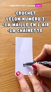 Crochet Leçon numéro 3: la maille en l’air. Comment former une chaînette