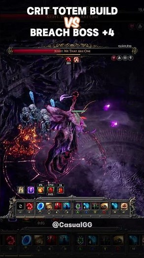 Path of Exile 2 - "One Shot" Crit Tanky Warrior Totem Build VS Breach Pinnacle Boss