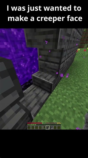 Cursed Creeper Nether Portal 💀🥀 #minecraft #minecraftbuilding