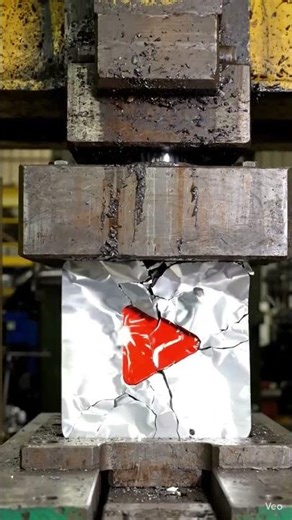 hydraulic machine V/s silver play button crushing 🤯#youtubeshorts
