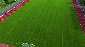 Soccer Field, Stadium, Aerial View. Free Stock Video