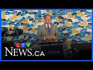 Alberta health sciences union provides an update as bargaining in Edmonton, Alta. on Nov. 12, 2025.