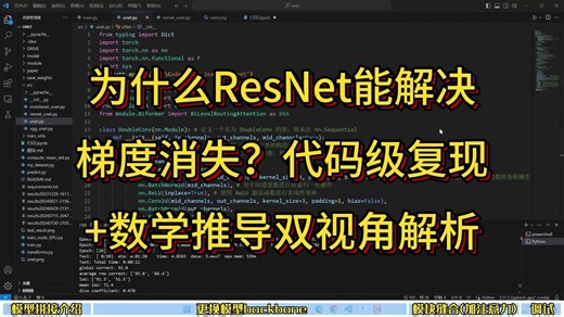 为什么ResNet能解决梯度消失？代码级复现 数学推导双视角解析