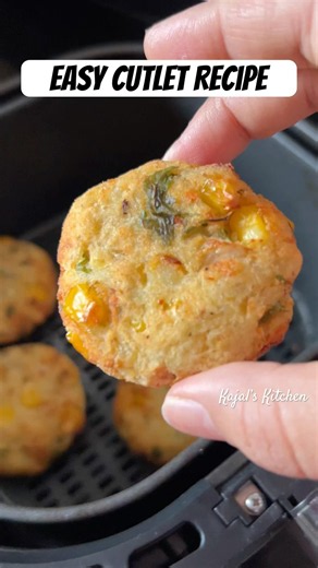 Crispy Corn Cutlets सिर्फ़ 15 मिनट में | Airfryer & Without Airfryer, Crispy Sweet Corn Aloo Tikki