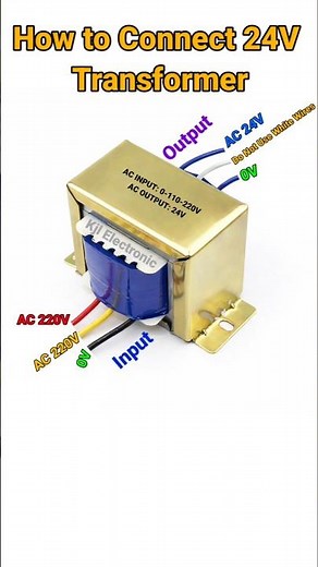 220V AC to 24V AC Step Down Transformer Connection Guide #shorts