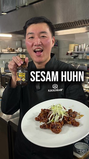 Knuspriges Sesam Huhn Teriyaki Wok Rezept