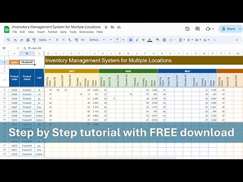Multi-Location Inventory Management in Google Sheets