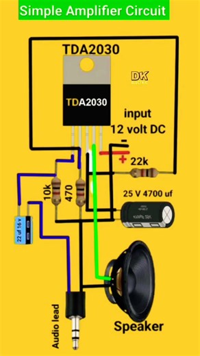 Simple Amplifier Circuit | Easy DIY Audio Amplifier at Home #shorts #amplifier