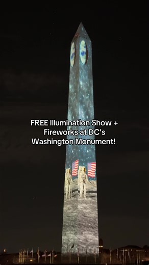 Happy birthday America! In honor of America’s 250th birthday, the iconic Washington monument will become a FREE work of art with a projection mapping illumination and end with a firework finale on January 5th at 7:55 pm. 🎆🎉 Visit the Washington monument in Washington, DC each night between 7 pm and 11:30 pm thru January 5th, where this landmark will become a beautiful canvas, showing our nation’s unique history, discovery, expansion, technological advancement, and more. 📍Washington Monument i