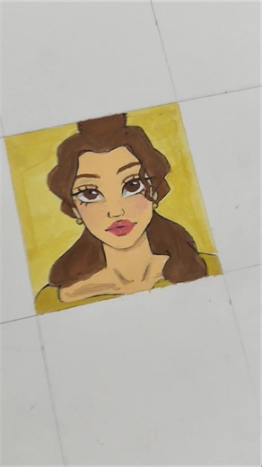 #1 Sketching Disney Princesses in a Different Style #fyp #art #gouache #disney #bella