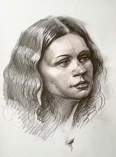 Drawing Girl portrait Step by Step. Sketch Drawing#pencildrawing #realisticdrawing #portraitdrawing