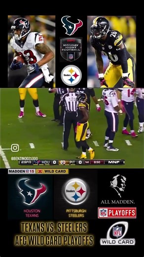 Madden NFL 15 - 2014 Houston Texans vs. 2014 Pittsburgh Steelers | 2025-26 AFC Wild Card