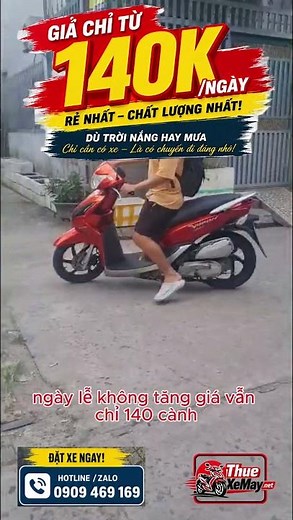 Thuê xe máy TPHCM 140K