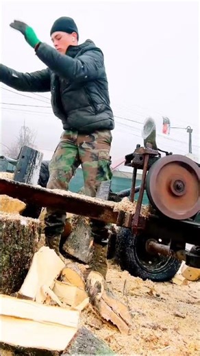 Log Splitter Homemade #logsplitter