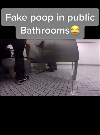Hilarious Fake Poop Prank in Public Bathroom
