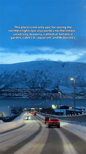 ‼️ Everything you need to know👇🏻 🚗 Getting around You don’t need a tour. Everything in this Arctic city is walkable or a short bus ride away. If you’re chasing the northern lights, rent a car and drive toward Kvaløya, Skulsfjord, or Grøtfjord. 🗺️ Places to see Fjellheisen Cable Car for unreal city views Arctic Cathedral Polaria Aquarium & Mack Brewery…both are the northernmost in the world 🤯 Storgata Street for cozy cafes, bars, and boutique stores 🦌 Things to do Chase the Northern Lights 