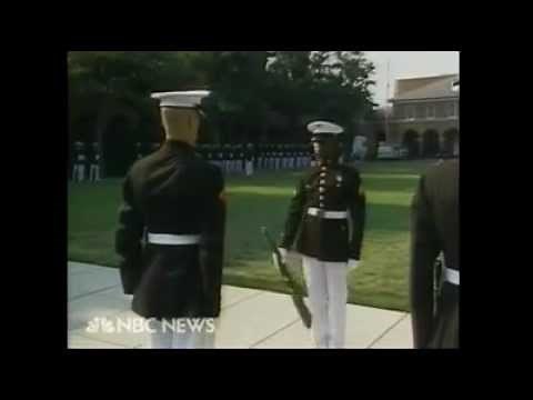 1988 USMC Silent Drill Team rifle inspection