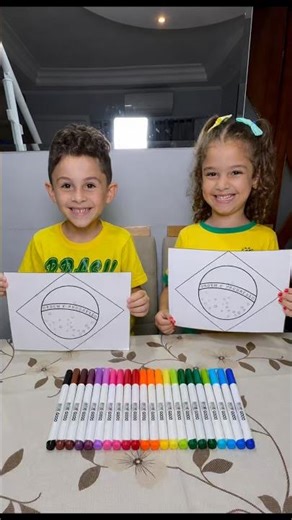 Desafio: Pintar a bandeira do Brasil usando só 3 cores 🇧🇷🎨