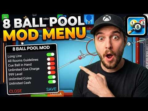 🔴 8 BALL POOL HACK/MOD MENU ✅ Líneas Largas y MegaPower en 8 Ball Pool MOD MENU🎱 2026 (Android/iOS)