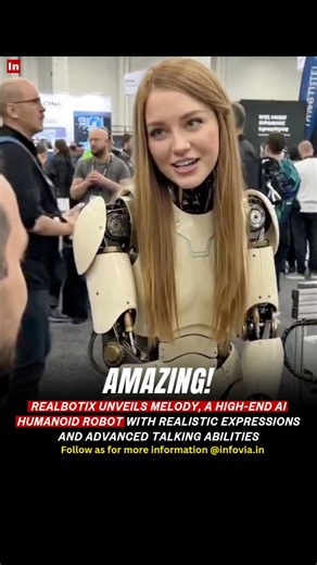 INFOVIA | INDIAN UPDATES | INFORMATION on Instagram: "COMING SOON FOR NORMAL PRICE… BUT AVAILABLE NOW: REALBOTIX’S MELODY — A $175,000 AI HUMANOID WITH REALISTIC EXPRESSIONS AND MOVEMENTS. #viral #trending #newsupdates Realbotix has introduced Melody, a highly advanced AI humanoid robot priced at $175,000. The robot features extremely realistic facial expressions, smooth body movements, and advanced conversational abilities. While the technology is still expensive today, experts say humanoid rob