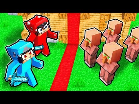 Villagers SPLIT the VILLAGE IN HALF in Minecraft!