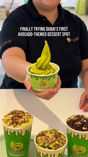 Trying Dubai’s first avocado-themed dessert spot today — @avocadoria_uae do 🥑🍨 Simple, creamy, and perfect for avocado lovers. 💚 📍 Al Ghurair Centre, Al Rigga, Dubai #trending #viral #fyp #dubai #dubaifoodie | Cruizine’