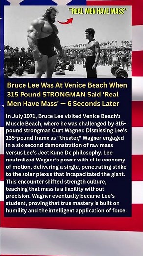 Bruce Lee Was At Venice Beach When 315 Pound STRONGMAN Said 'Real Men Have Mass' — 6 Seconds Later