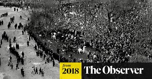 News footage of the battle of Grosvenor Square.