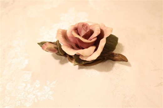 Beautiful Teleflora 1980s Porcelain Hand Painted Delicate Pink Rose - Etsy