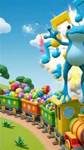 Frog Jump Song! 🐸 Choo Choo Animal Train 🚂