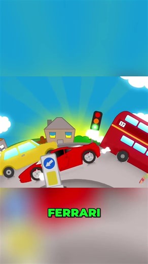 Mini, Big Red Bus, Ferrari & Rocket! What's Next? #shorts