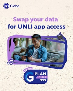 122 reactions · 14 comments | Never miss a moment with the All-New GPlan PLUS 999! ✨ Use Data Swap to convert your data for unli data app access, content subscriptions, and more. Swap your GBs via the GlobeOne app. | Globe Telecom | Facebook