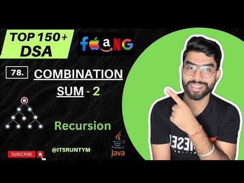 78. Combination Sum 2 || Recursion || Top 150+ DSA Leetcode JAVA