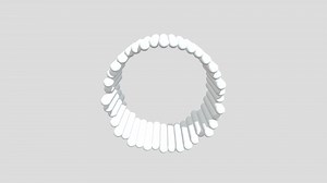 cylinder ring uneven - 3D model by xrustal