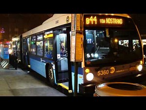 MTA New York City Bus: NovaBus LFSA #5360 B44 +SBS+ @ Nostrand Avenue and Fulton Street!