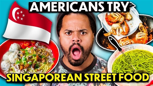 Americans Try Singaporean Street Food For The First Time! | People Vs Food By React