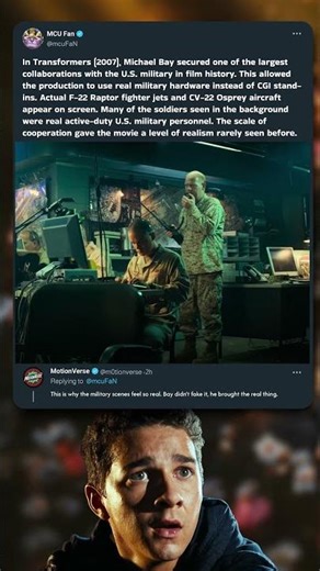 Transformers Used REAL U.S. Military Hardware 🇺🇸🤖 #Transformers #MovieFacts