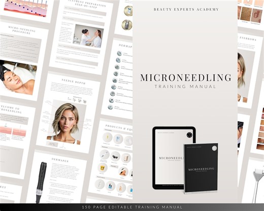 Microneedling Training Manual: Editable Skin Needling Training Course Guide for Trainers and Beauty Academies - Etsy Australia