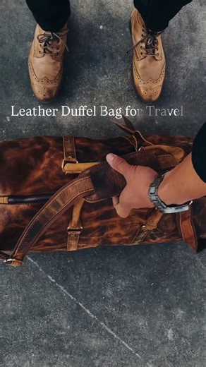 Leather Duffle Bags for Travel, Weekender Bag, Airport Duffle Bag #dufflebags #travelbag #gymbag
