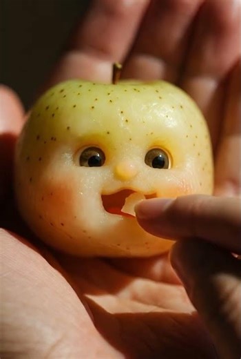 The pear that came to life 😳🍐